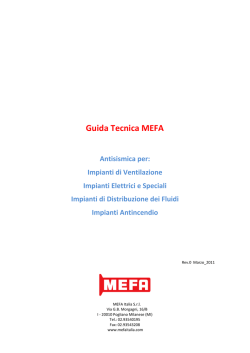 Guida Tecnica MEFA Antisismica per: Impianti di