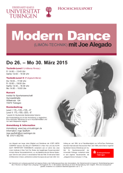 Modern Dance - Hochschulsport - Universität Tübingen