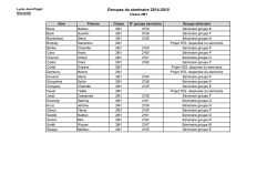 Groupes s&eacute;minaires par classe - Lyc&eacute;e Jean