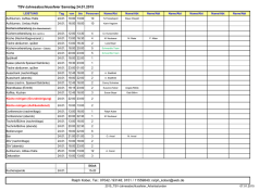 JAF-Einsatzplan - TSV Hochdorf