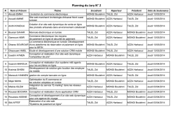 Planning Jury N°2