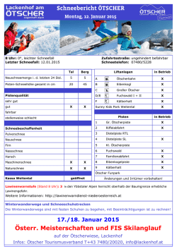 Schneebericht - Ötscher