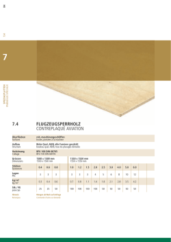 Infos 7.4 Flugzeugsperrholz / Contreplaqu&eacute; aviation - Sperrag