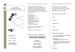 Flyer und Anmeldung (pdf-Downoad) - Kristina Zierhut