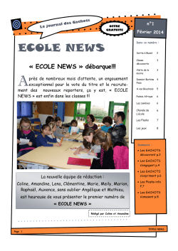 ECOLE NEWS - Ville de Léguevin