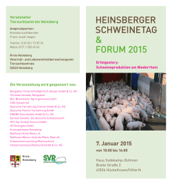Heinsberger scHweinetag & Forum 2015