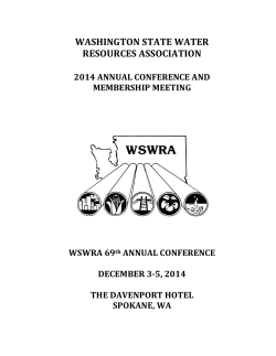 Agenda - Washington State Water Resources Association
