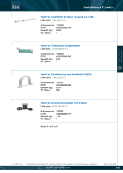 Installations Zubeh&ouml;r - ZSA Vertriebs GmbH