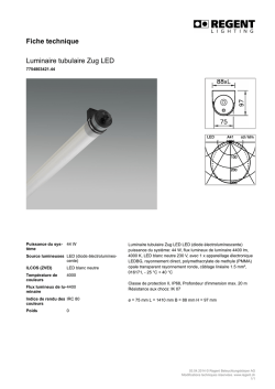 Fiche technique Luminaire tubulaire Zug LED