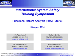 FHA Tutorial Brief - International System Safety Training Symposium