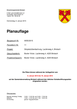 Baugesuch-Nr. 0055,2015 - Gemeinde Brislach