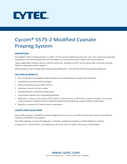 Cycom® 5575-2 Modified Cyanate Prepreg System