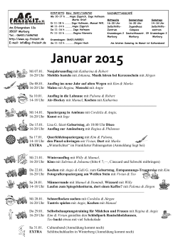 Januar 2015 - AG Freizeit eV