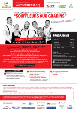 Invitation Souffleurs aux gradins