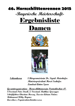 Ergebnisse Damen 2015 - Hornschlittenverein Partenkirchen e.V.