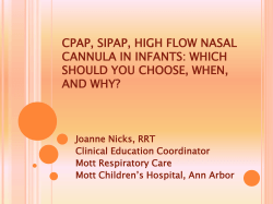 CPAP, SiPAP, High Flow - Michigan Society for Respiratory Care