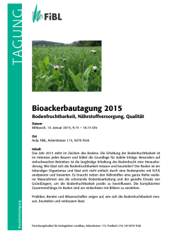 Programm - Bioaktuell.ch