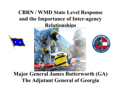 CBRN / WMD State Level Response and the Importance of Inter