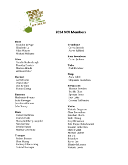 NOI 2014 Orchestra Roster