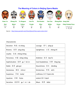 The Meaning of Colors in Beijing Opera Masks