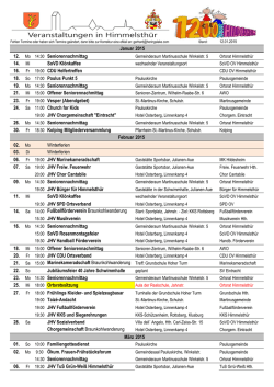 Himmelsth&uuml;rer Veranstaltungskalender - Ortsrat Himmelsth&uuml;r