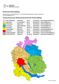 Kantonale Denkmalpflege Ansprechpersonen Bauberatung
