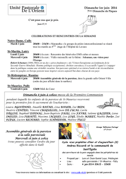 Dimanche 1er juin 2014 Notre-Dame, Cully St-Martin - Cath