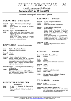 FEUILLE DOMINICALE 24 - unite pastorale du gibloux