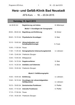 Anästhesie Fokussierte Sonographie - Rhön Klinikum AG