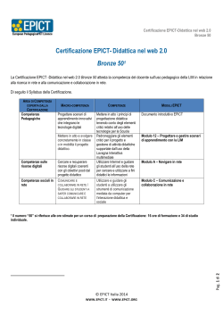 Certificazione EPICT-Didattica nel web 2.0 Bronze 501