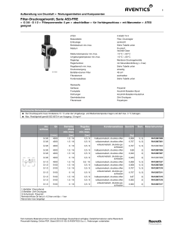 Filter-Druckregelventil, Serie AS3-FRE - Aventics