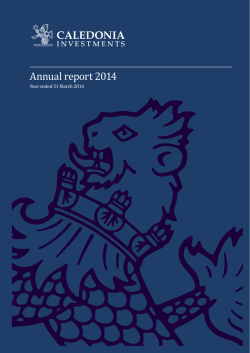 Annual report 2014 - Caledonia Investments