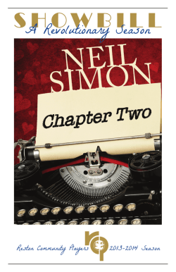 View the Playbill - Reston Community Players