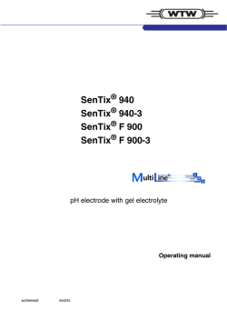 SenTix 940 SenTix 940-3 SenTix F 900 SenTix F 900-3