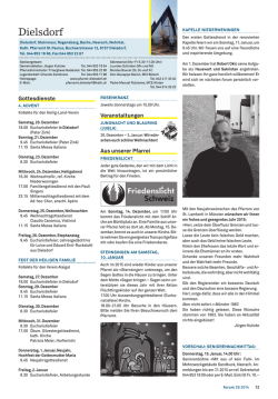 Dielsdorfer forum-Seite - Kath. Pfarrei Dielsdorf