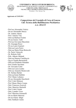 Composizione Consiglio CDS TRP a.a. 2014-15