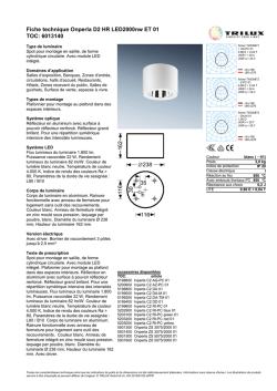 Fiche technique Onperla D2 HR LED2000nw ET 01 TOC