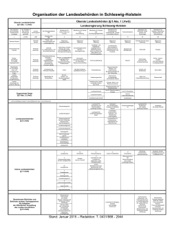 Organisation der Landesbeh&ouml;rden in Schleswig-Holstein
