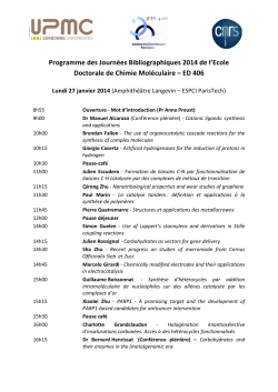 Programme du 27 et 28 janvier (Format PDF)
