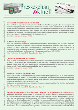 Presseschau ktuell - J&auml;gerschaft des Landkreises Peine