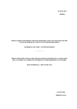 Obligations relatives à des négociations concernant la cessation de
