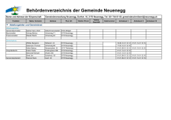 Behördenverzeichnis der Gemeinde Neuenegg