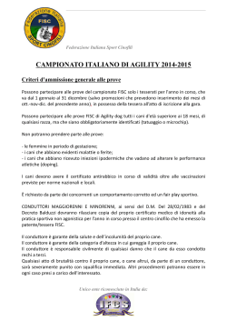 Regolamento Agility-Dog Campionato Italiano FISC