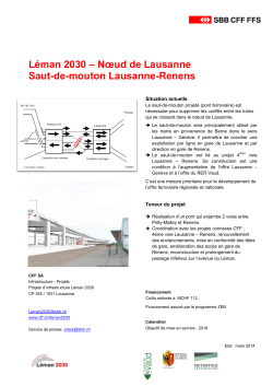 Léman 2030 – Nœud de Lausanne Saut-de-mouton