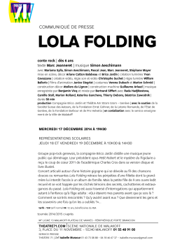 LOLA FOLDING - Théâtre 71