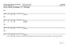 Vertretungsplan - Schulcampus Lehnin