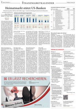 Finanzmarktkalender - Börsen-Zeitung