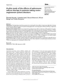 angiotensin system blockers - Journal of the Renin