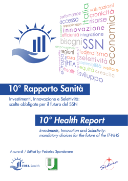 Credits - 10° Rapporto Sanità