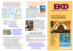 Programm Flyer - Evangelisches Tourismuspfarramt